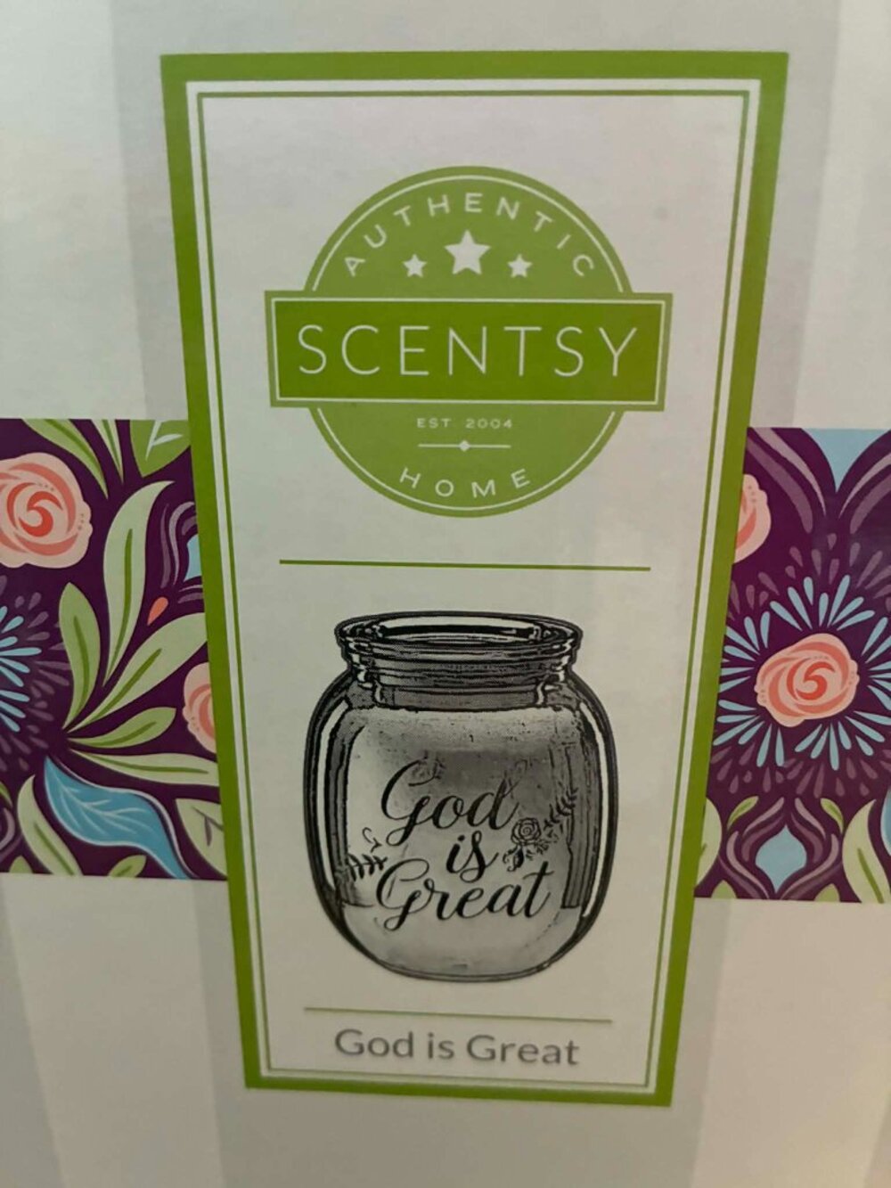 ✨ “God is Great” Scentsy Warmer – Faith-Inspired – Beautiful Home Accent ✨
